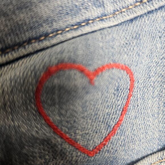 Levis Jeans Womens 28 Blue 535 Super Skinny Light Wash Denim customized 90s Y2K - Picture 5 of 13